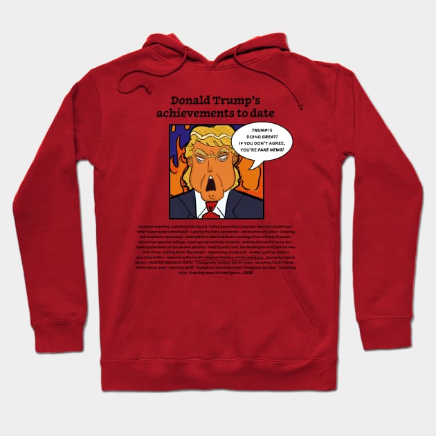 Trump’s ‘Achievements’ to Date Hoodie by PhineasFrogg